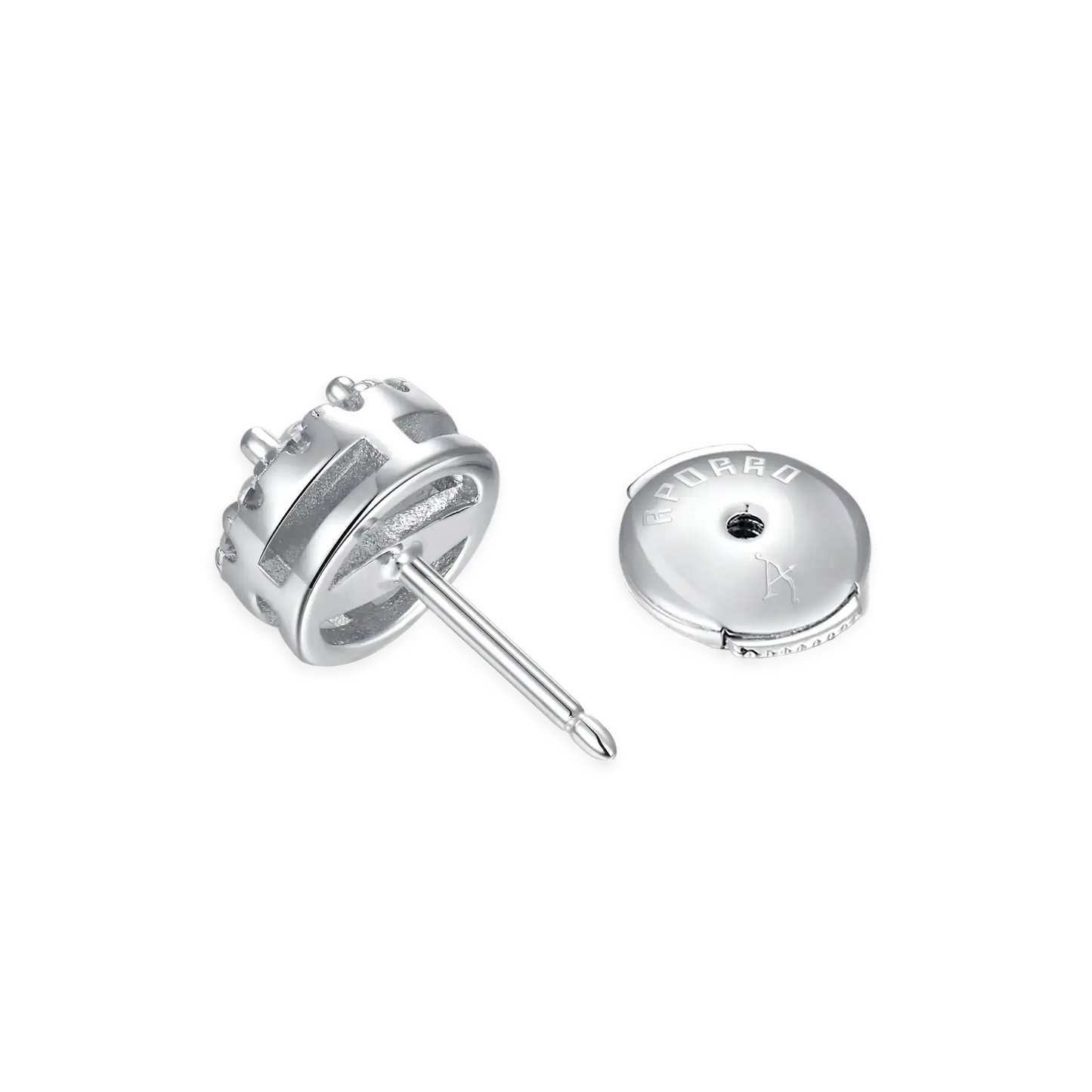 Moissanite S925 Halo Round Cut Stud Earring