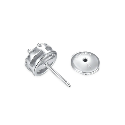 Moissanite S925 Halo Round Cut Stud Earring