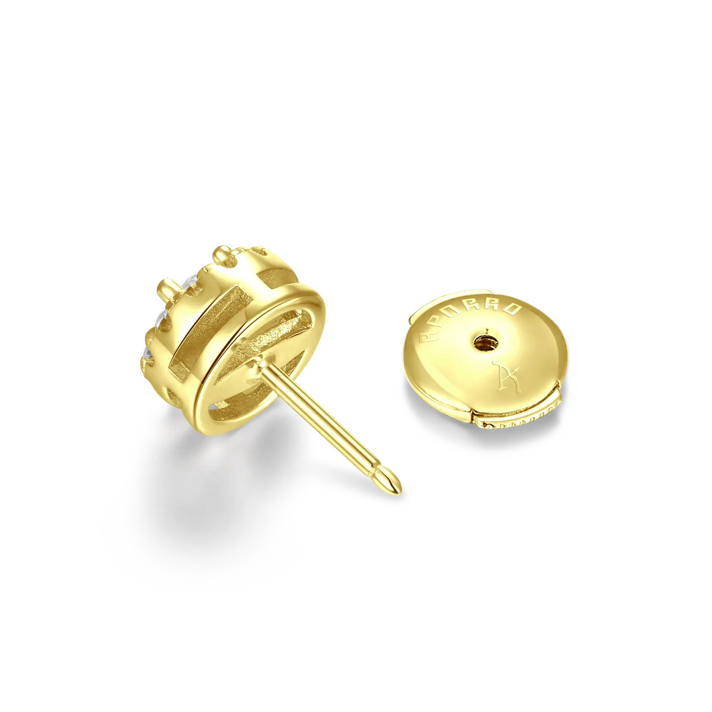 Moissanite S925 Halo Round Cut Stud Earring