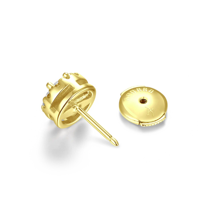 Moissanite S925 Halo Round Cut Stud Earring